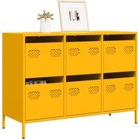 Berkfield Home SideboardMustard Yellow 101.5x39x73.5 cm Cold-rolled Steel
