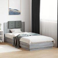 Berkfield Home Bed Frame without Mattress Grey Sonoma 100x200 cm