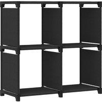 4-Cube Display Shelf Black 69x30x72.5 cm Fabric