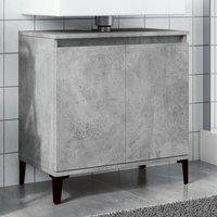 Berkfield Home Sink Cabinet Concrete Grey 58x33x60 cm Engineered Wood | Size: 58 x 33 x 60 cm