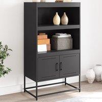 Berkfield Home Highboard Black 68.5x38.5x123.5 cm Steel
