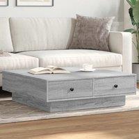 Berkfield Home Coffee Table Grey Sonoma 90x90x28 cm Engineered Wood | Size: 90 x 90 x 28 cm