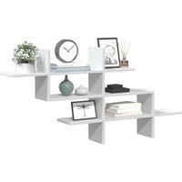 Berkfield Home Wall Shelf White 124.5x18x60.5 cm Engineered Wood