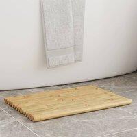 Berkfield Home Bath Mats 2 pcs 50x35 cm Bamboo in Brown