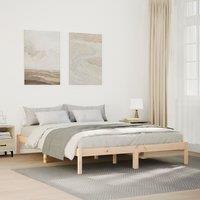 Berkfield Home Extra Long Bed Frame without Mattress 160x220 cm Solid Wood Pine in Brown