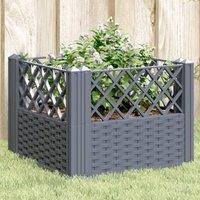 Berkfield Home Garden Planter with Pegs Blue Grey 43.5x43.5x43.5 cm PP