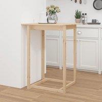 Berkfield Home Bar Table 80x80x110 cm Solid Wood Pine in Brown | Size: 80 x 80 x 110 cm