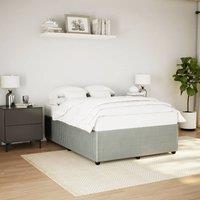 Berkfield Home Bed Frame without Mattress Light Grey 140x190 cm Velvet