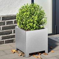Berkfield Home Garden Planter 30x30x30 cm Galvanised Steel in Silver | Size: 30 x 30 x 30 cm