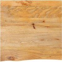 Berkfield Home Table Top Live Edge 40x40x2.5 cm Solid Wood Mango in Brown
