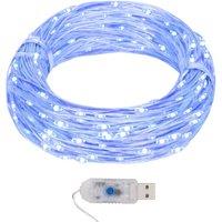 Berkfield Home LED Micro Fairy String Lights 40m 400 LED Blue 8 Function