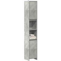 Berkfield Home Bathroom Cabinet Concrete Grey 30x30x183.5 cm Engineered Wood