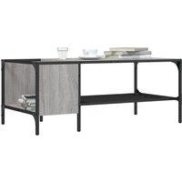 Coffee Table with Rack Grey Sonoma 100x51x40 cm Engineered Wood