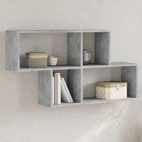 Berkfield Home Wall Shelf Concrete Grey 100x20x53 cm Engineered Wood | Size: 100 x 20 x 53 cm
