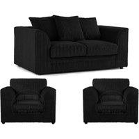 Luxor Jumbo Cord 2 + 1 + 1 Fabric 3 Piece Sofa Suite - Scatter Back