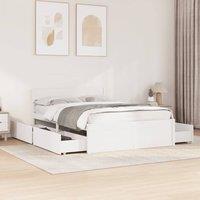 Berkfield Home Bed Frame without Mattress White 140x190 cm Solid Wood Pine