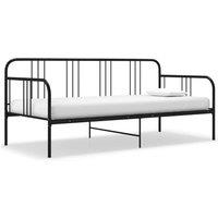Berkfield Home Sofa Bed Frame Black Metal 90x200 cm