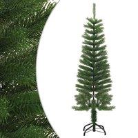 Berkfield Home Artificial Slim Christmas Tree with Stand 120 cm PE in Green