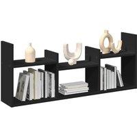 Wall Cabinet 100x18x40 cm Black Engineered Wood