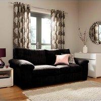 SquareBoxx Capri Jumbo Cord Sofa, 3 Seater in Black