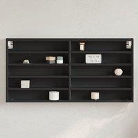 Berkfield Home Vitrine Cabinet Black 100x8.5x50 cm Engineered Wood
