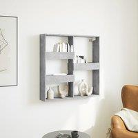 Berkfield Home Wall Cabinet Concrete Grey 80x15x80 cm Engineered Wood | Size: 80 x 15 x 80 cm