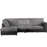 Luxor Jumbo Cord Large 5 Seater Corner Sofa Long Left Hand Facing - Full Back