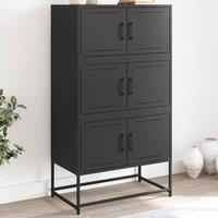 Berkfield Home Sideboard Black 68.5x38.5x123.5 cm Steel