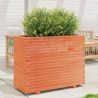 Berkfield Home Garden Planter Wax Brown 90x40x72.5 cm Solid Wood Pine