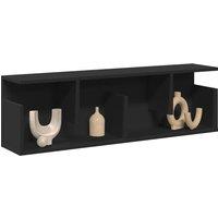 Berkfield Home Wall Cabinet 100x20x30 cm Black Engineered Wood | Size: 100 x 20 x 30 cm
