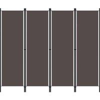Berkfield Home 4-Panel Room Divider Anthracite 200x180 cm in Black