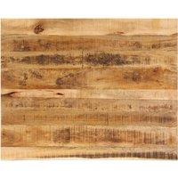 Berkfield Home Table Top 90x80x2.5 cm Live Edge Solid Wood Rough Mango in Brown
