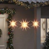 Berkfield Home Christmas Lights with LEDs 3 pcs Foldable White