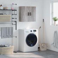 Berkfield Home Wall Cabinet Grey Sonoma 60x31x60 cm Engineered Wood | Size: 60 x 31 x 60 cm