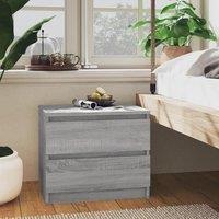 Bed Cabinets 2 pcs Grey Sonoma 50x39x43.5 cm Engineered Wood