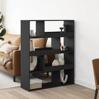 Berkfield Home Room Divider Black 100x33x125.5 cm Engineered Wood