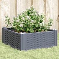 Berkfield Home Garden Planter with Pegs Blue Grey 42.5x42.5x28.5 cm PP