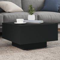 Berkfield Home Coffee Table Black 55x55x31 cm Engineered Wood | Size: 55 x 55 x 31 cm