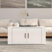 Berkfield Home Coffee Table High Gloss White 80x50x36 cm Engineered Wood | Size: 80 x 50 x 36 cm