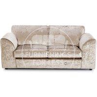 Crystal Crushed Velvet 3 Seater Sofa Full Back Curved Arm