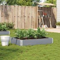 Garden Planter Grey 120x80 cm Solid Wood Pine