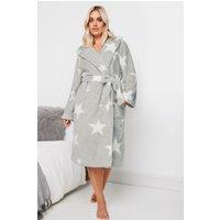 Yours Women's Honeycomb Dressing Gown in Grey | Size: 34-36
