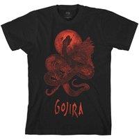 Gojira Men's Serpent Moon Cotton T-Shirt in Black | Size: Small