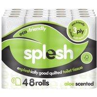 Splesh Toilet Roll' Soft & Quilted, Aloe Vera 48 Rolls in White