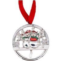 Silver Editions Mr & Mrs Snowman in Metallic Silver
