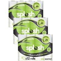 Splesh Toilet Roll' Soft & Quilted, Aloe Vera 36 Rolls in White