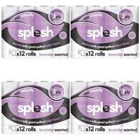 Splesh Toilet Roll' Soft & Quilted, Lavender 48 Rolls in White