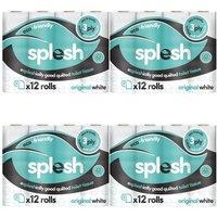 Splesh Toilet Roll' Soft & Quilted, Original White 48 Rolls