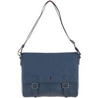 Brampton London Men's 'Emissary' Real Leather Messenger Bag in Navy