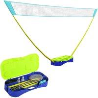 SPORTNOW Portable Badminton Net & Volleyball Net Set with Rackets & Shuttlecocks in Green
